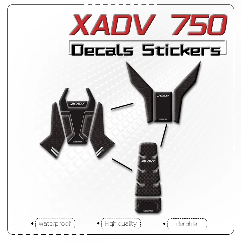 x-adv 750 3D Gel Fishbone Fuel Tank Pads Decoraction Decals Motorcycle Protective Stickers For Honda X-ADV750 XADV 750 2021-2024