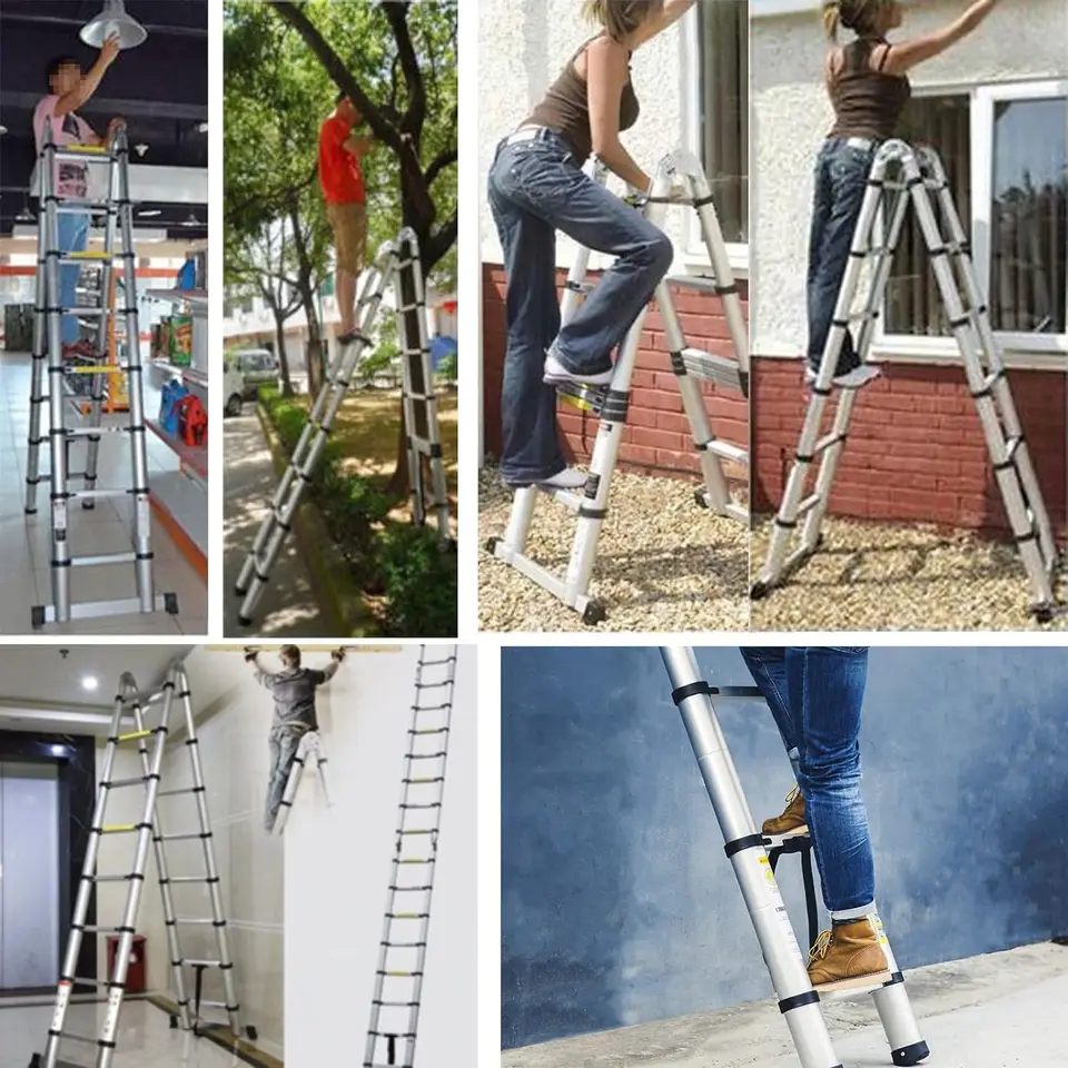 Aluminum Telescopic Ladder A Frame Folding Aluminum Telescopic | A ...