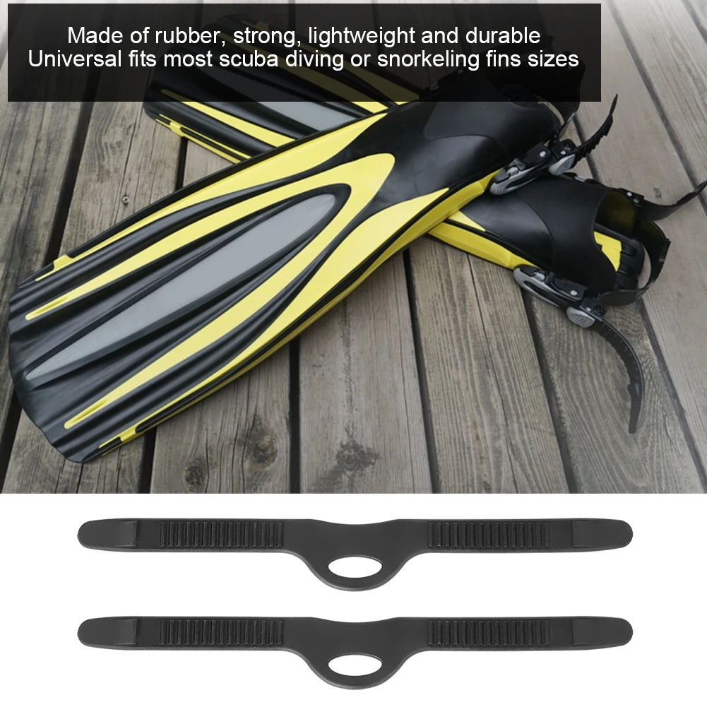 New M/L Swimming Fin Strap Flippers Fin Strap KEEP DIVING Adjustable Rubber Fin Flippers Strap Swimming Diving Dive Accessories 5