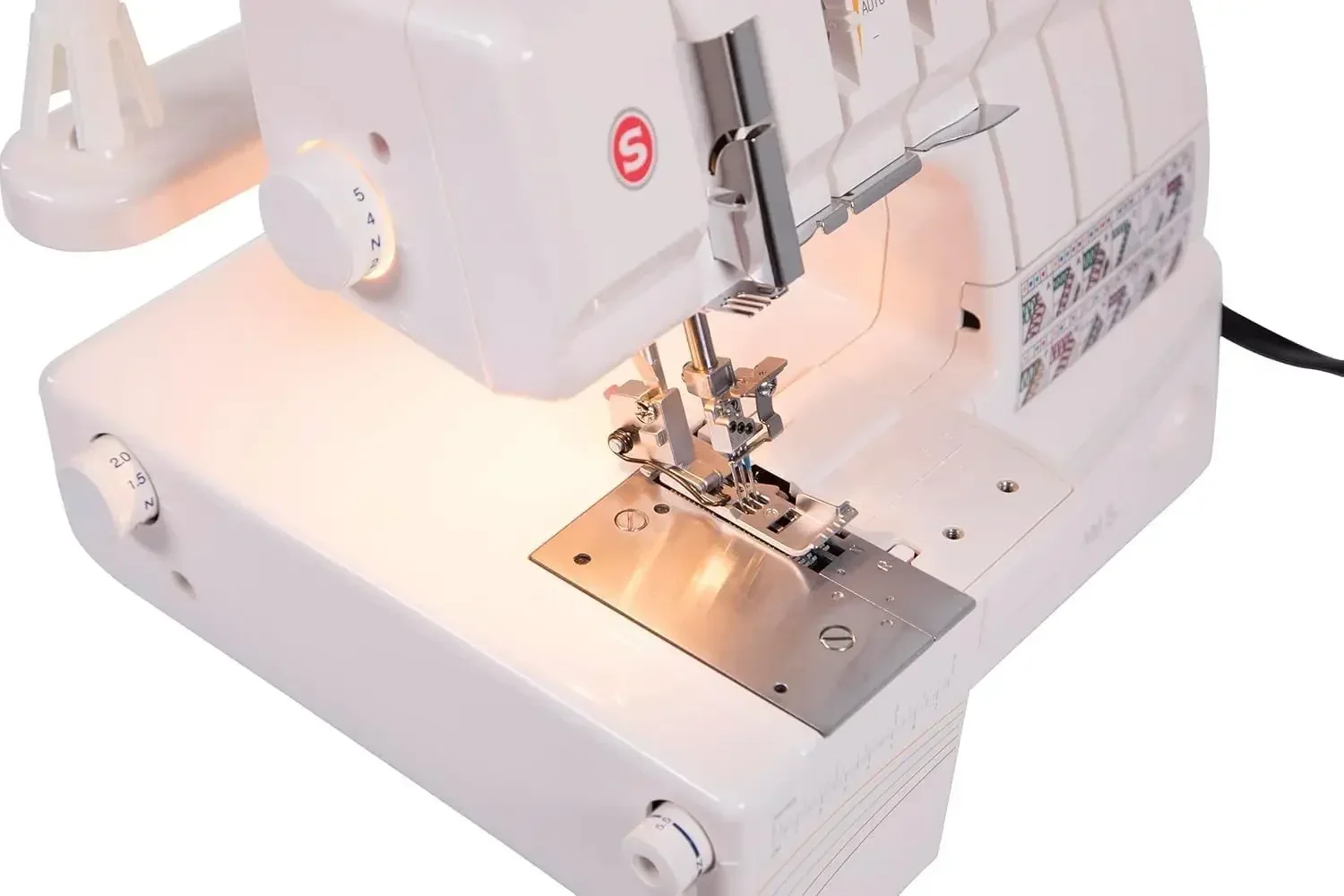 Professional 14T968DC Serger Overlock with 2-3-4-5 Stitch Capability 1300 Stitches per minute Self Adjusting Sewing Made Easy
