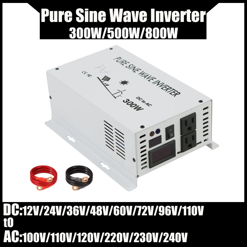 Pure Sine Wave Inverter 300W 500W 800W 12V 24V 36V 48V DC to120V 220V ...