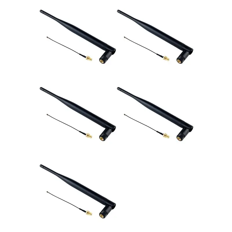 B03B-5PCS 868Mhz Lora 안테나 SMA Male 5Dbi 전방향 안테나(SMA Female 커넥터 케이블 포함) Meshtastic Lora Iot용