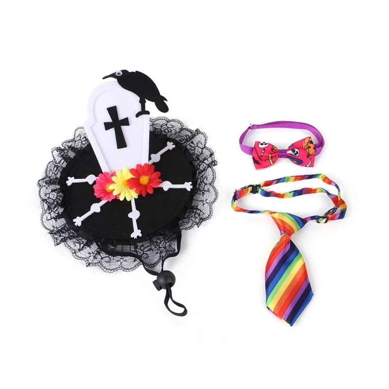 

Pet Cosplay Supplies Cute Black Ghost Costume Party Accessories for andDog