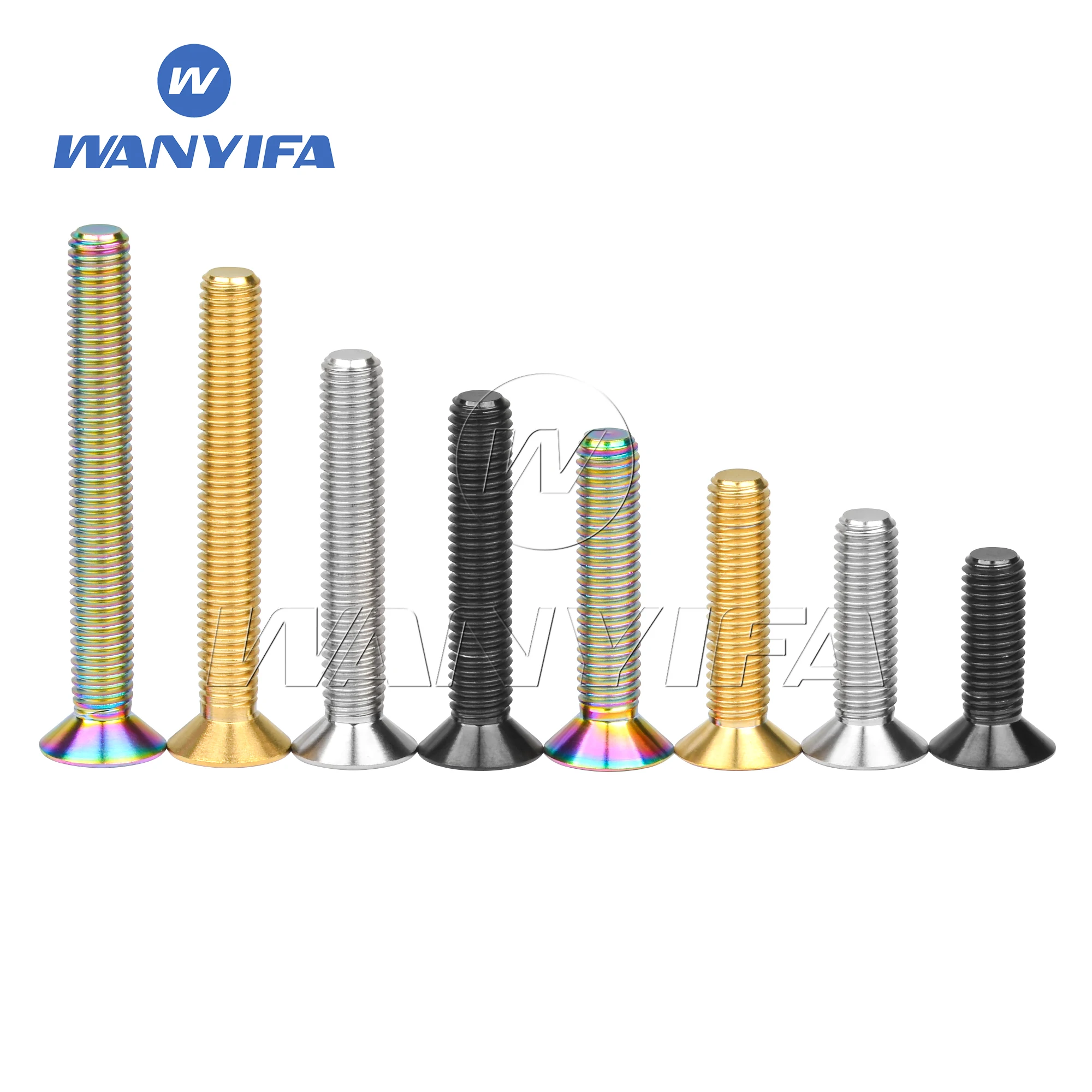 Титановый болт «Wanyifa» M8x15 20 25 30 35 40 45 50 60 65 мм, винты с потайной головкой и шестигранной головкой для велосипедов и мотоциклов