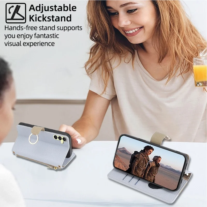 Luxury Leather Wallet Phone Case with Mirror Cover