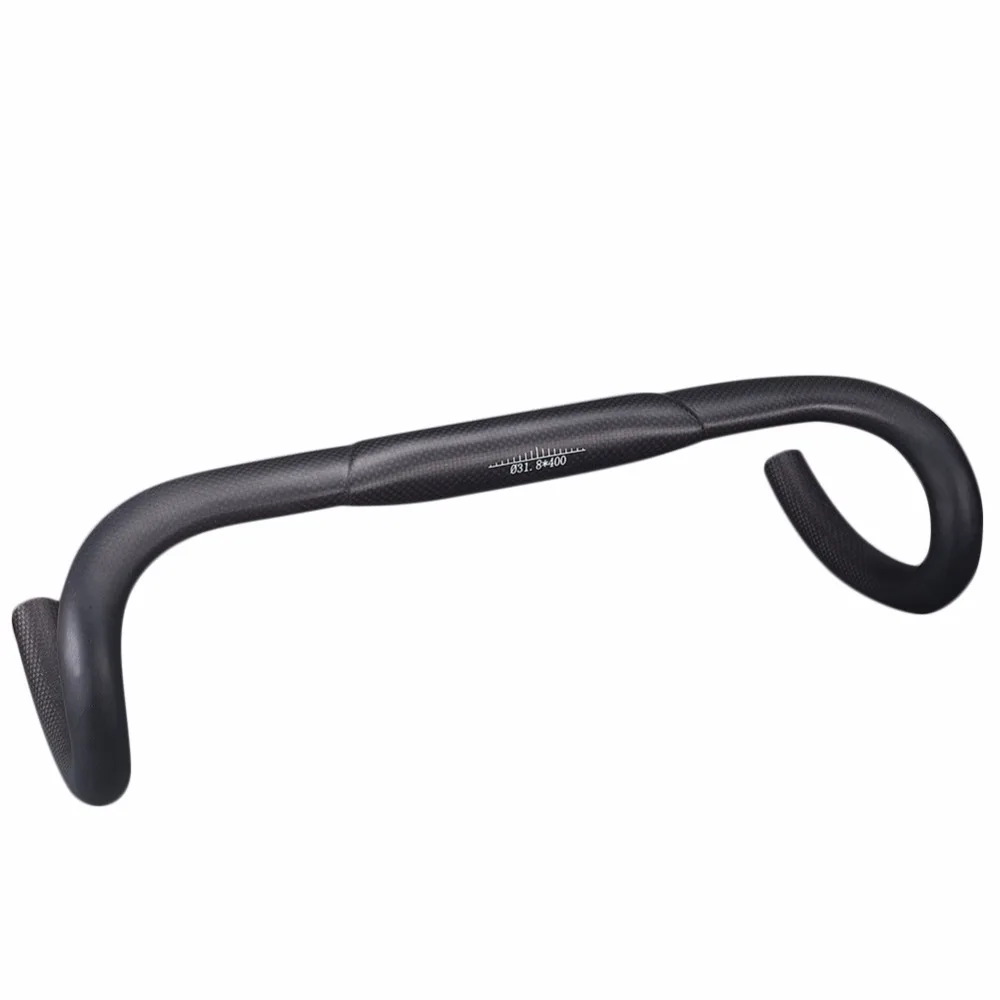 Bicycle Handlebar 31.8 Carbon Road Handlebar Carbon Fibre Bike Bent Handle Bar Ultralight Handlebars38/40/42/44/ 46cm