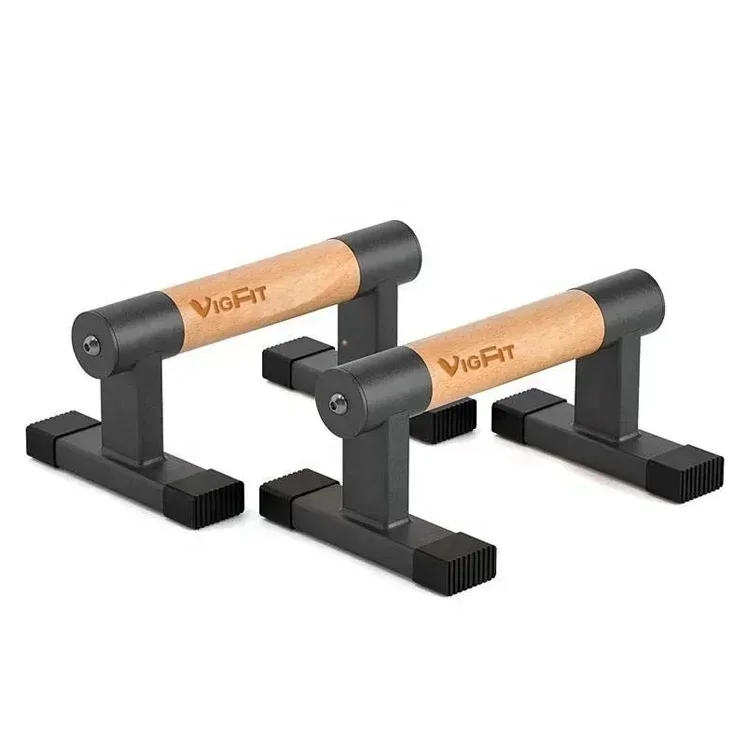 Push-up Bar Parallel Bar Anti-Slip Inverted Bar Aerobics Fitness Solid Wood Belt Solid Metal