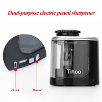 Electric Auto Pencil Sharpener for Students, Helical Steel Blade Sharpener for Artists, Colored Pencils for Kids and Adults 3