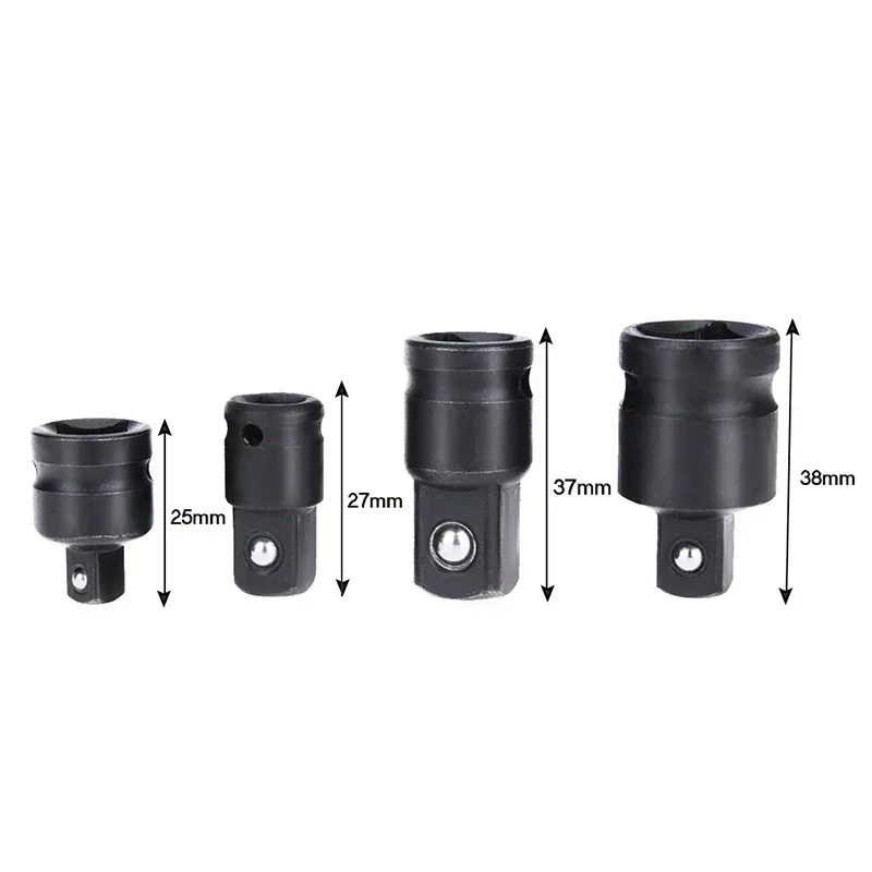 4pcs 1/4 3/8 1/2 Drive Socket Adapter Converter Reducer Drive Air Impact  Socket Wrench Adapter Repair Hand Tool Ratchet Wrench 3