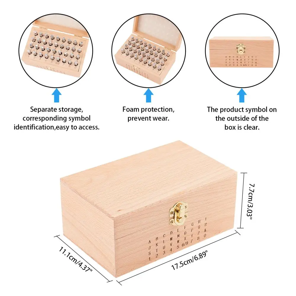 Hlieeosfcn 63PCS Timbri in Metallo con Lettere e Numeri, 3mm Punzoni per  Metallo, Punzone per Metallo con Lettera A-Z, a-z, Numero 0-9 & Simbolo,  Kit Punzoni Lettere per Metalli Cuoio Gioielli Legno 