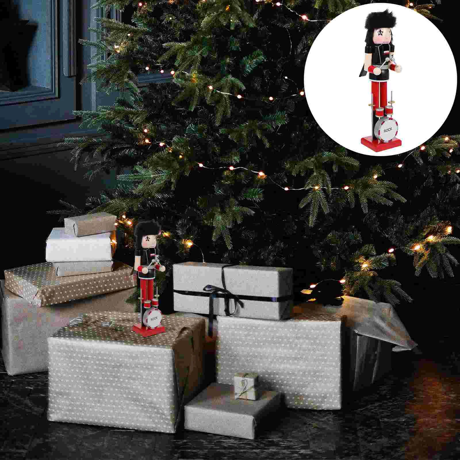 

Xmas Nutcracker Figure Desktop Ornament Xmas Nutcracker Soldier Puppet Wooden Nutcracker Soldier Figurine Deocr 38cm