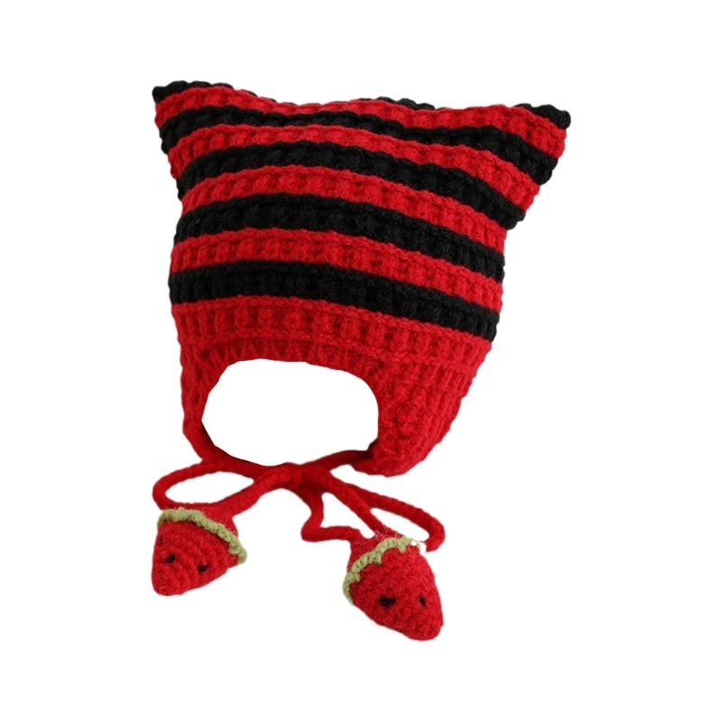 

Trendy Striped Knit Hat 1-6Y Infant Warm Beanie Cap Girls Boys Bonnet Unisex Cap for Autumn and Winter Season