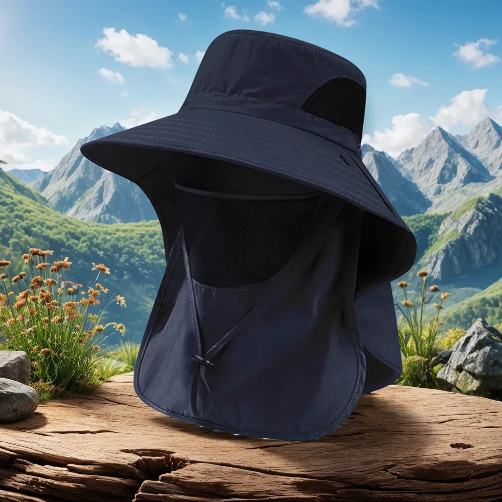 Description Picture 5 of itemOutdoor Fishing Hat Neck Flap Fisherman Hat Detachable Face Mask Sun Protection Hat with Neck Protection for Men Women