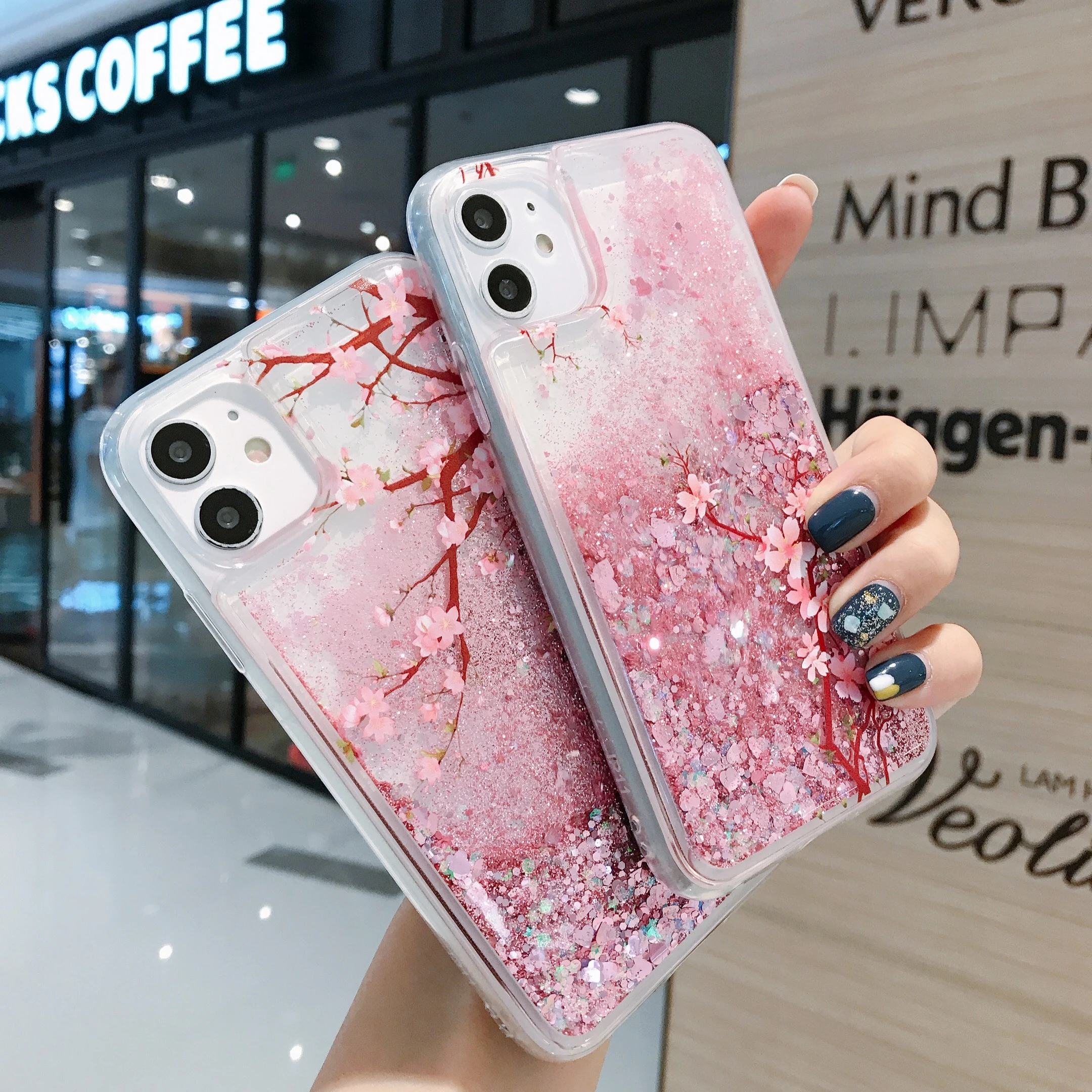 Pink Liquid Quicksand Case For OPPO Find X5 Lite X3 Reno