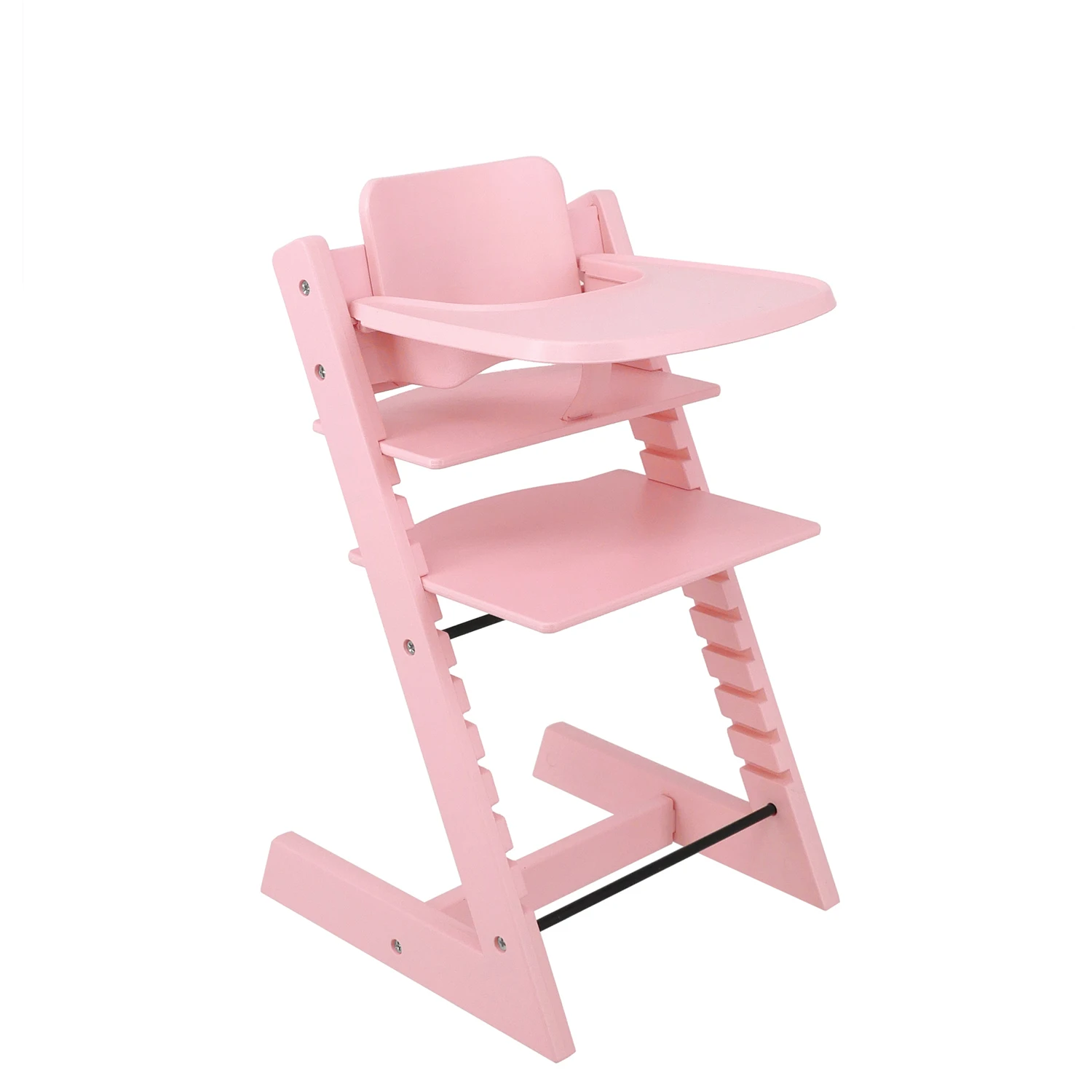 Set Sedia In Miniatura Scala 1:6 Per Bambole Moda, Legno Rosa E Bianco Per Casa Delle Bambole