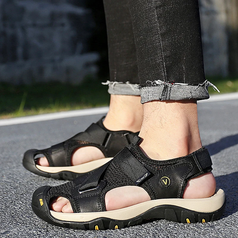 Men's Casual Beach Sandals With Breathable Quick-dry Soft Sole_voghion.com
