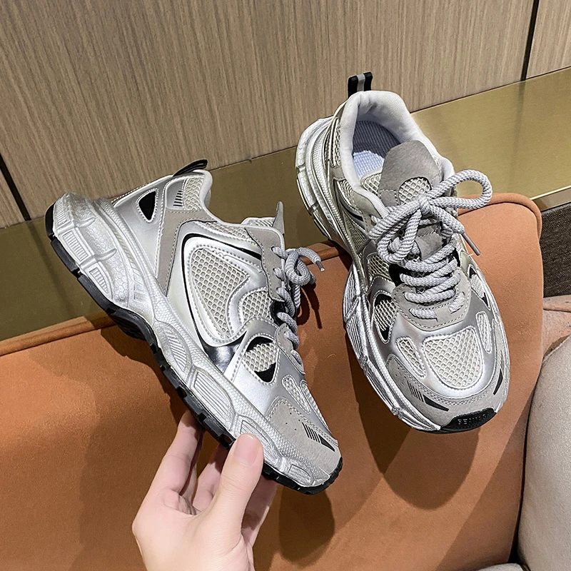 Four Seasons Dad Shoes Sports and Casual Women's Shoes womenshoes  channel shoes women  baskets femme compensées