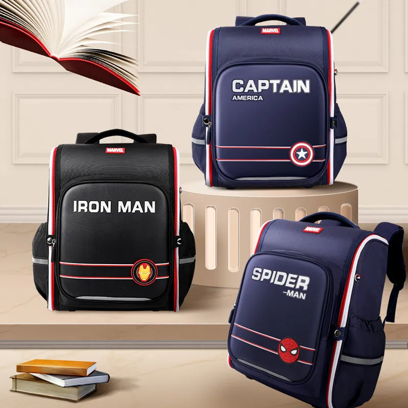 2022-disney-new-school-bags-for-boys-zaino-ortopedico-a-spalla-per-studenti-primari-iron-spider-man-captain-america-mochilas