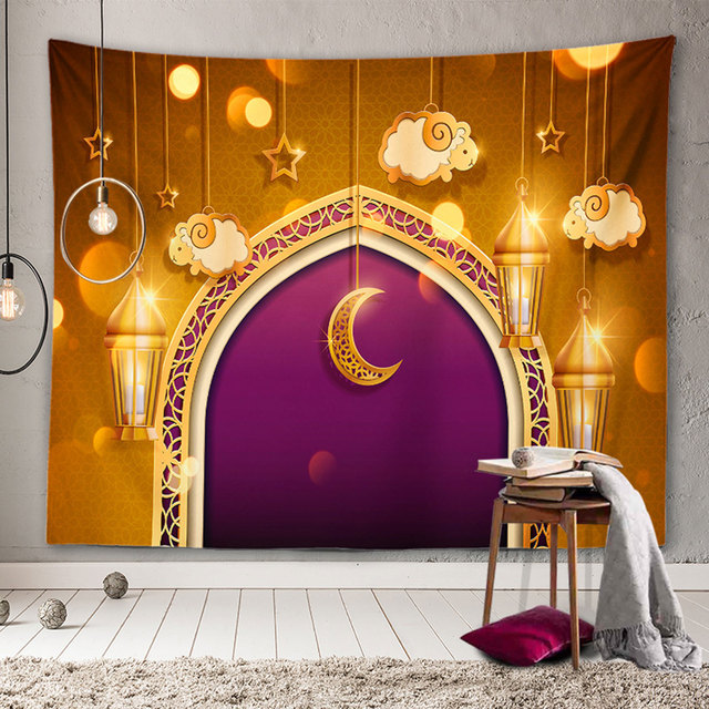 Muslim Ramadan Decoration Tapestry 3D Printing Home Background Wall Decoration Wall Hanging Dormitory Decoration