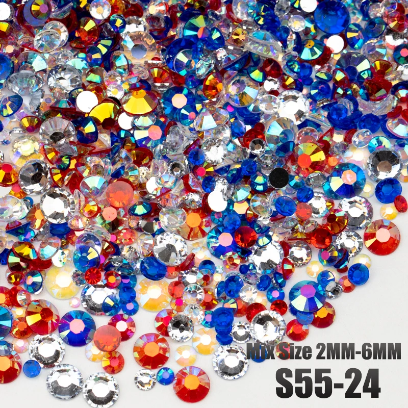 VDD 30/100g Neue Mix Größe 2-6mm Harz Strass Kristall Farbe AB Flatback Steine für DIY Handwerk Nail art Dekorationen Großhandel – Detail 29