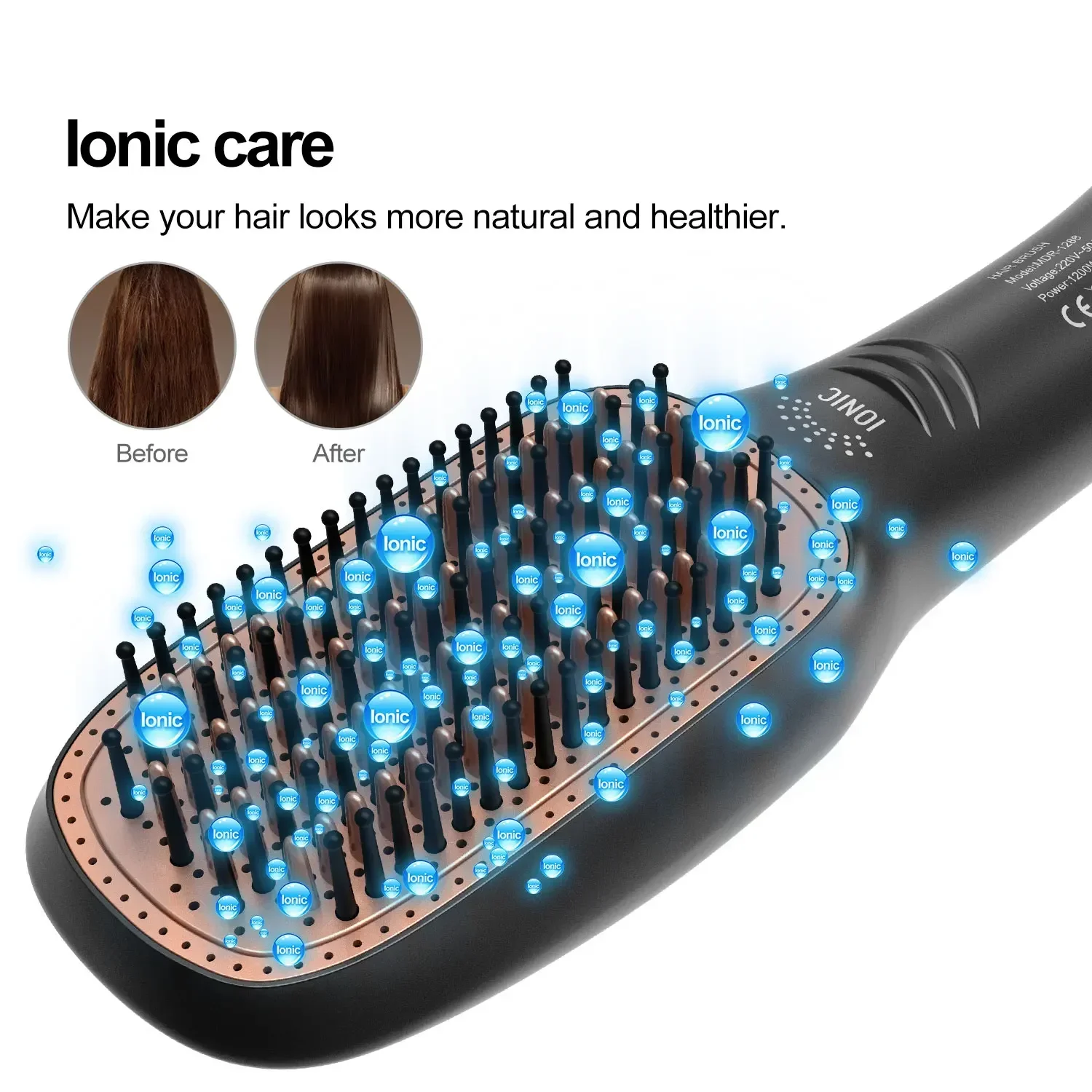 Hair Dryer Brush 3 in 1 Hot-Air Brushes 1200 W Powerful Ceramic Tourmaline Ionic  For All Hair Types Ionic Hair Brush 3