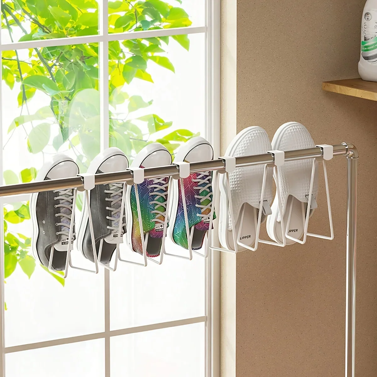 Toilet Paper Holder - Easy Install Wall Mount Bathroom Tissue Roll Hanger with Painted Finish Space Saving No-Drill Design