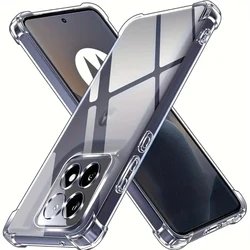 Enhanced Shockproof Silicone Phone Case - Thick, Durable, and Clear Protective Cover for Moto Edge 50 Fusion (Clear)