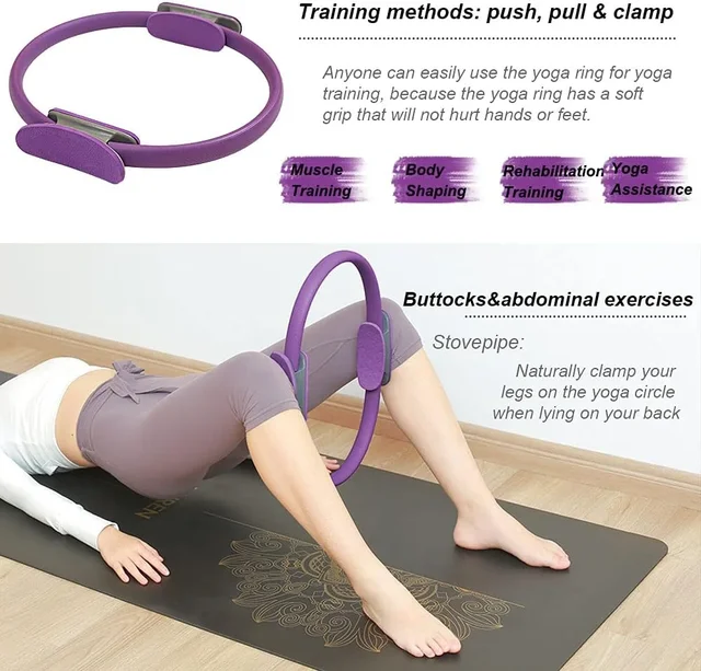 1Pcs Yoga Pilates Ring Non-slip Sports Resistance Ring Fitness Shaping Ring Pelvic Floor Muscle Training Fitness Yoga Equipment 2
