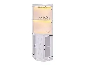 Coffee Bar Cabinet with LED Light