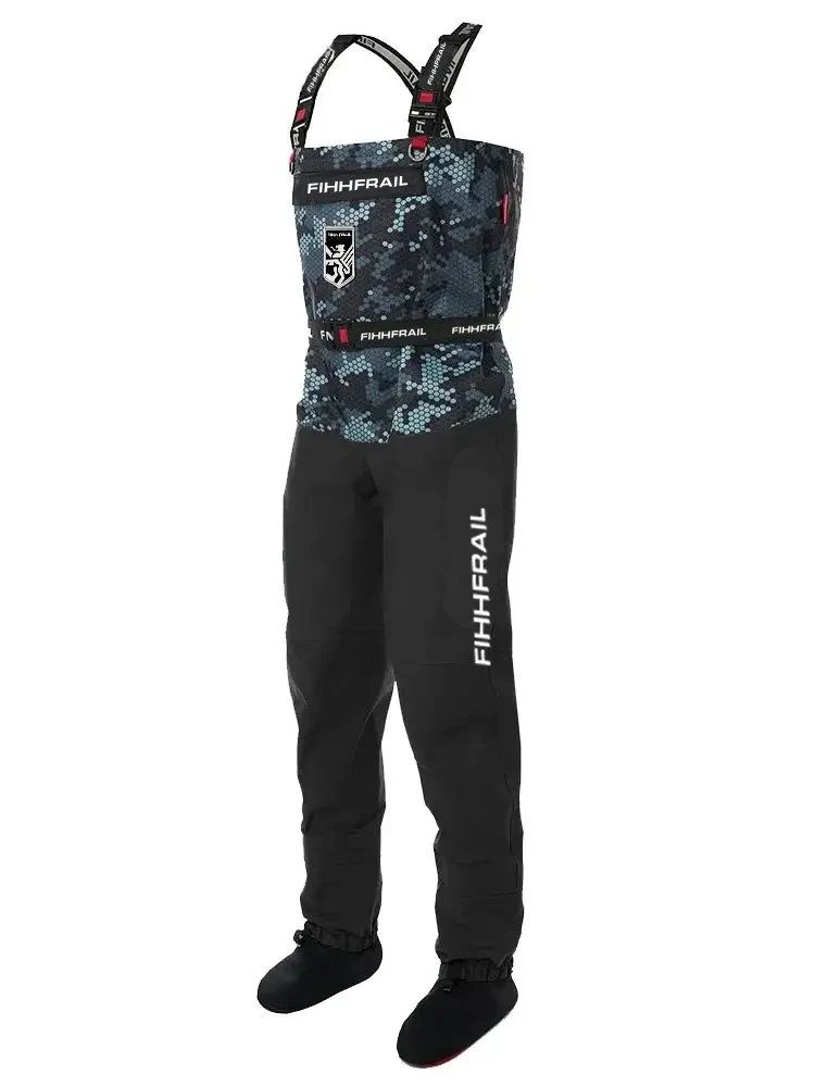 Waterproof Neoprene Fishing Pants for Men, Camo Color Waders, Motorcycling Pants, ATV Cycling Sock, Chest Flying Fishing Wader
