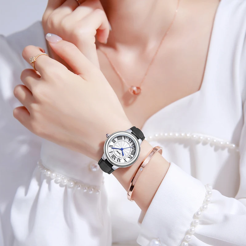 DOM woman watch leather Minimalism quartz high-end business woman watch waterproof fashion G-1673L-7M