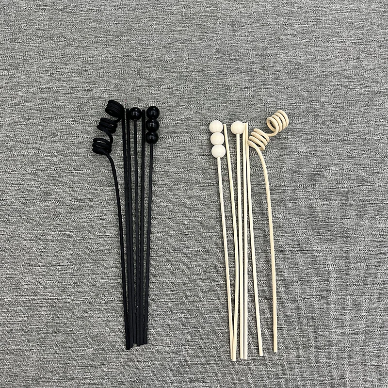 6pcs Aromatherapy Diffuser Sticks Black/Natural Wavy Rattan Reed Diffuser Home Fragrance Replacement Refill Sticks Air Freshener reed diffuser stick aroma diffuser sticks fragrance diffuser refill stick