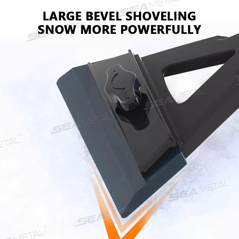SEAMETAL Car Windshield Ice Scraper Adjustable Winter Snow Remover Scratch-Free Universal Handheld Auto Snow Shovel Ice Breaker