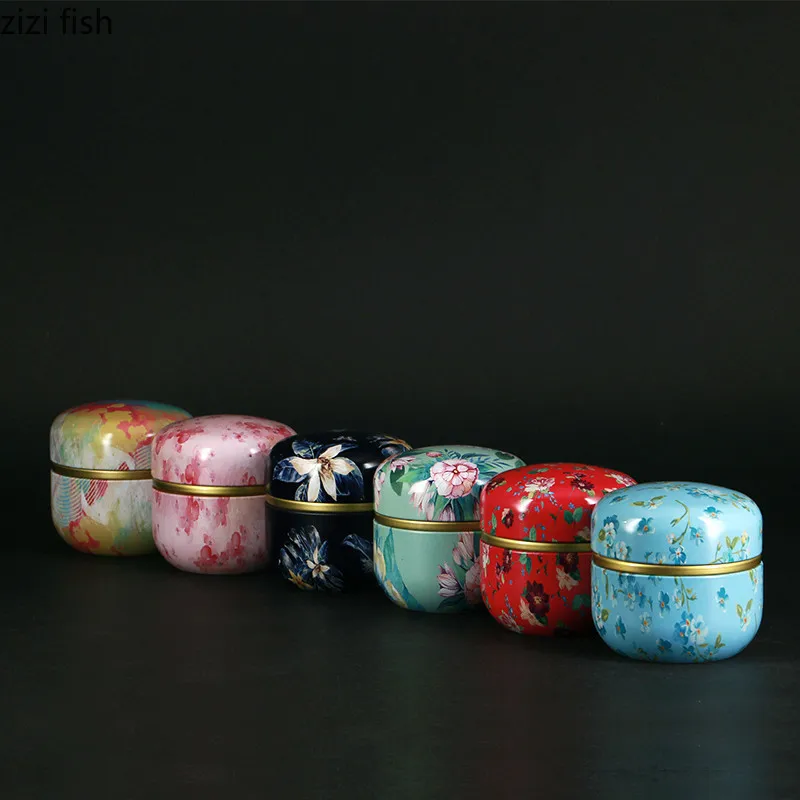 Metal Tea Box 5-piece Set Tea Caddy Container Storage Holder Sweetmeats Candies Cans Storage Box Tank Organizer tea tin box tea canister
