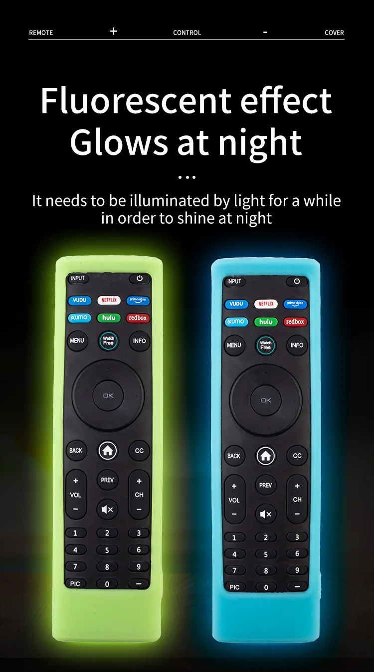 Hülle für Vizio Remote, Silikonhülle für Vizio Remote XRT140 PREV D Universal Smart TV Control Skin Sleeve für Vizio Remote – Detail 11