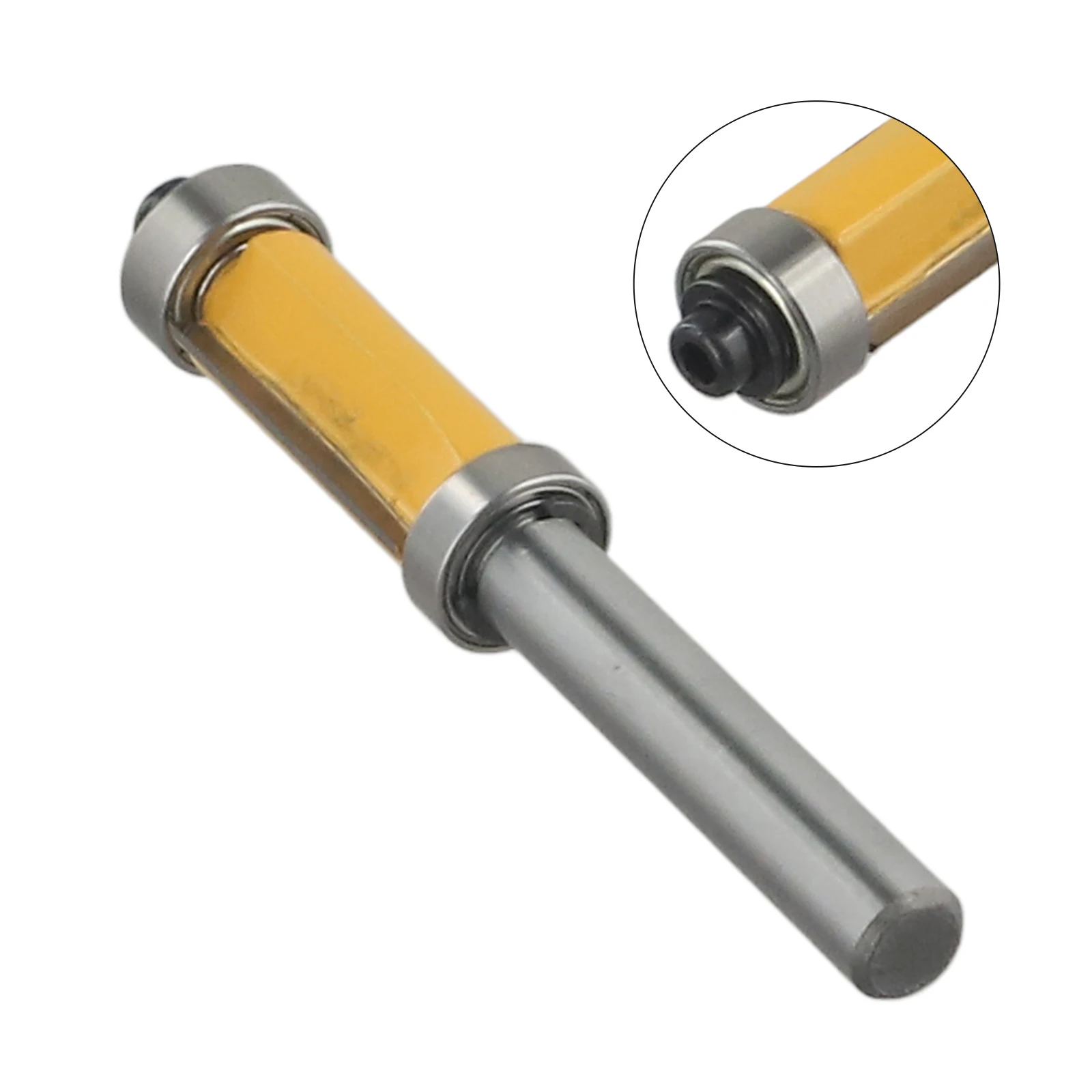 

8mm Router Bit Solid Hardened Steel Straight Trim Carbide Flush Milling Cutter Router Bit 8mm Shank New Silver