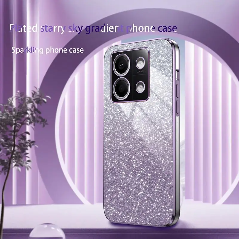 6D Electroplated Glitter Clear Phone Case