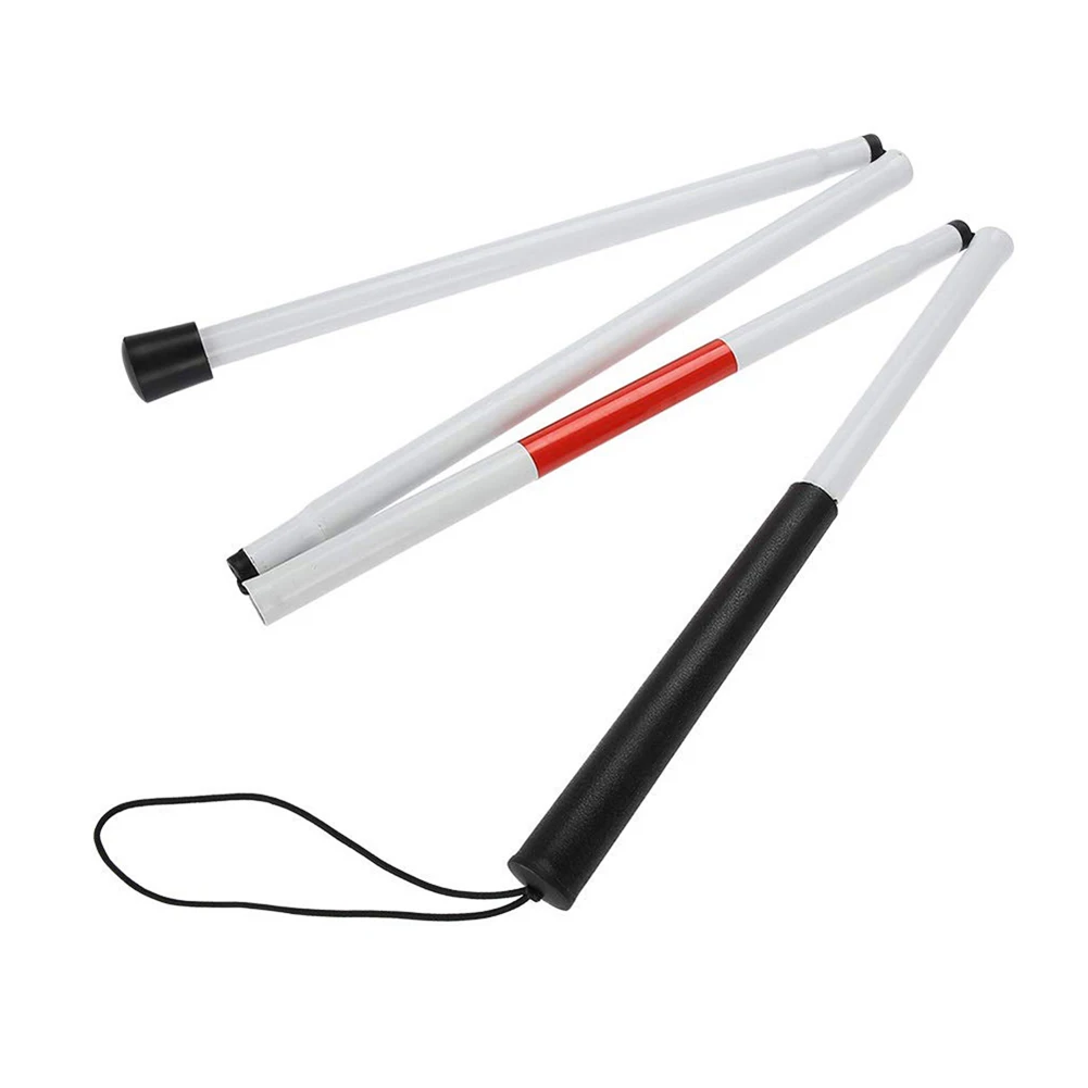 Folding Blind Cane Aluminum Walking Stick Crutch Reflective Blind Walking Stick Crutch Cane For Visually Impaired About 124 Cm 6