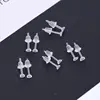 For Creative 100 Set Clear Earrings Plastic Post Earrings Silicone Earring Backs Ear Studs Piercing Retainers for Women 6