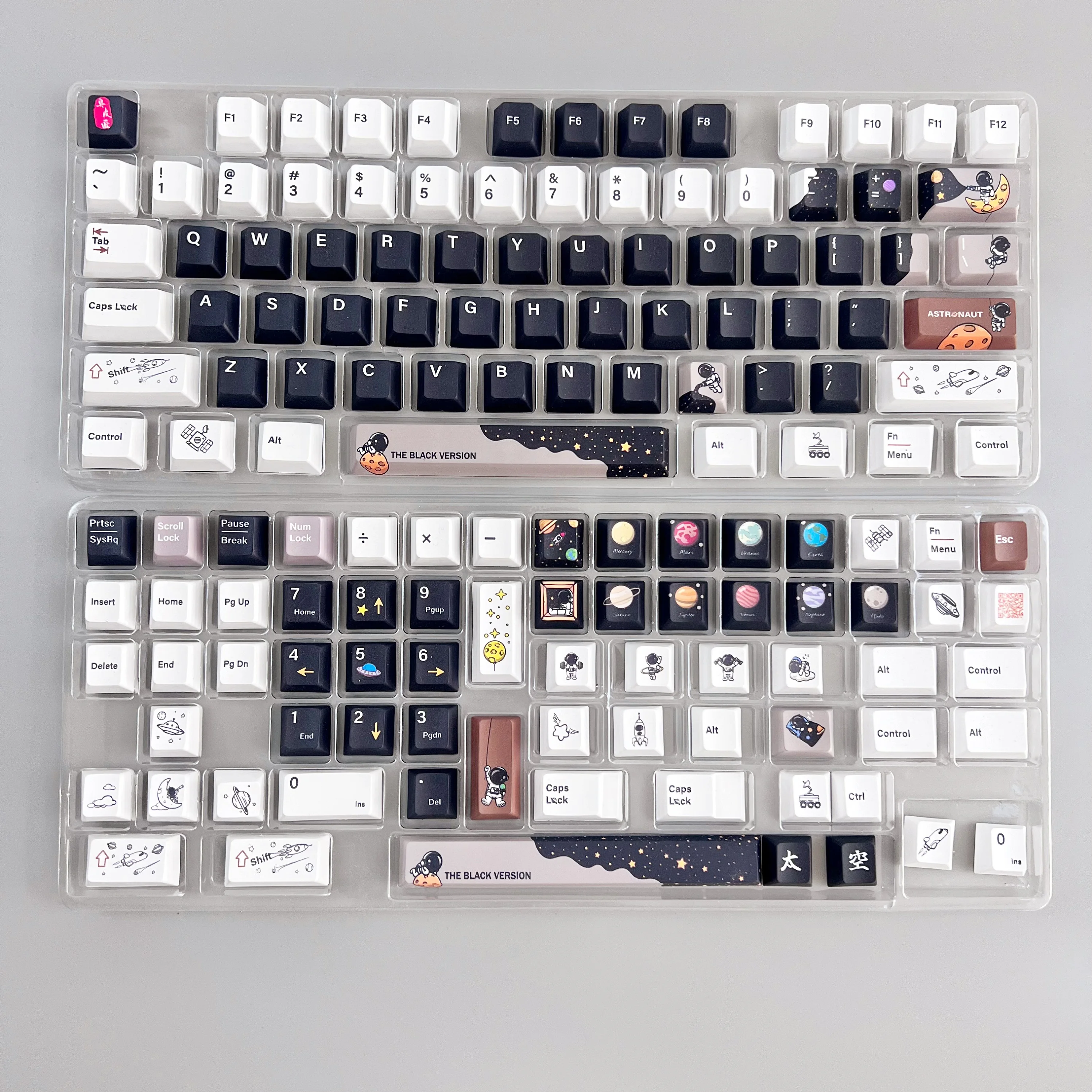 Conjunto Legal Crianças Série Pouco Astronauta Keycaps Pbt Lados Tintura Subbed Chaveiros Cherry Perfil Keycap para mx Switches Teclado 1 - Imagem 5