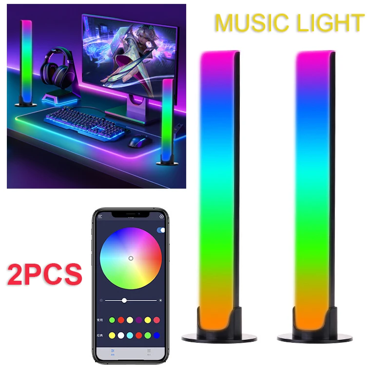 

RGB LED Strip Light Music Sound Voice Control Smart APP Pick Up LED Rhythm Lights Rechargeable Symphony Lamp App Control Music