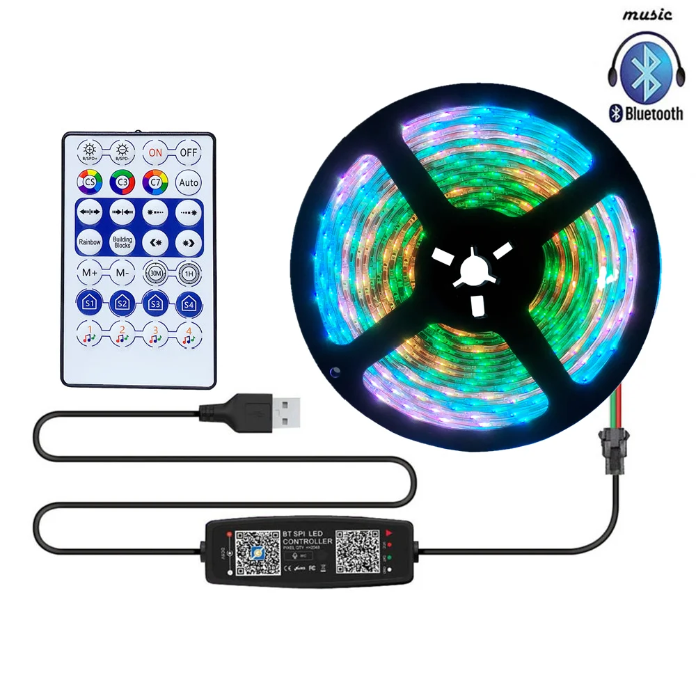 Controlador Bluetooth de Música para Tira LED Pixel Direccionable (5V-24V) Sd44e749a83a8485cafbb1d1e821d3d9f3