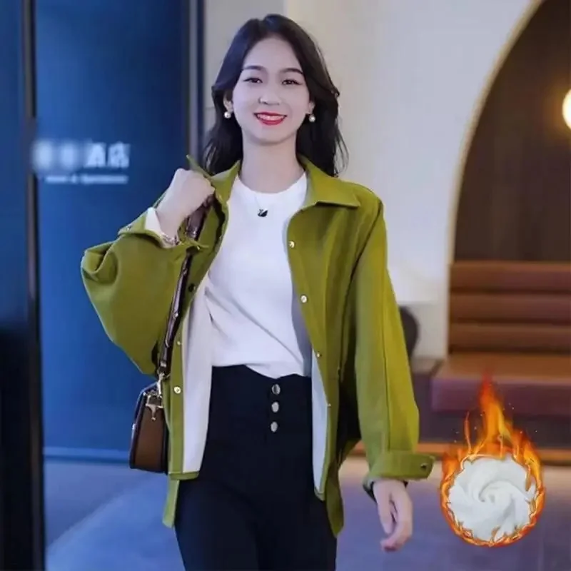 Popular Short Coat Women's Early Autumn New High Grade Explosive Street Loose Shirt Coat Foreign Style Small Shirt Fashion Top