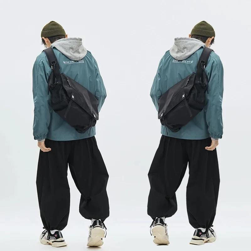 Fashion Causal Nylon Workwear Crossbody Bag Male Teenager School Laptop Messenger Bags for Men Large Capacity Trend Shoulder Bag