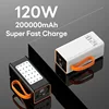 200000mAh Two-way Fast Charging 120W Portable Charger Power Bank Fast Charging External Tito C for xiaomi iPhone W/LED Light 3