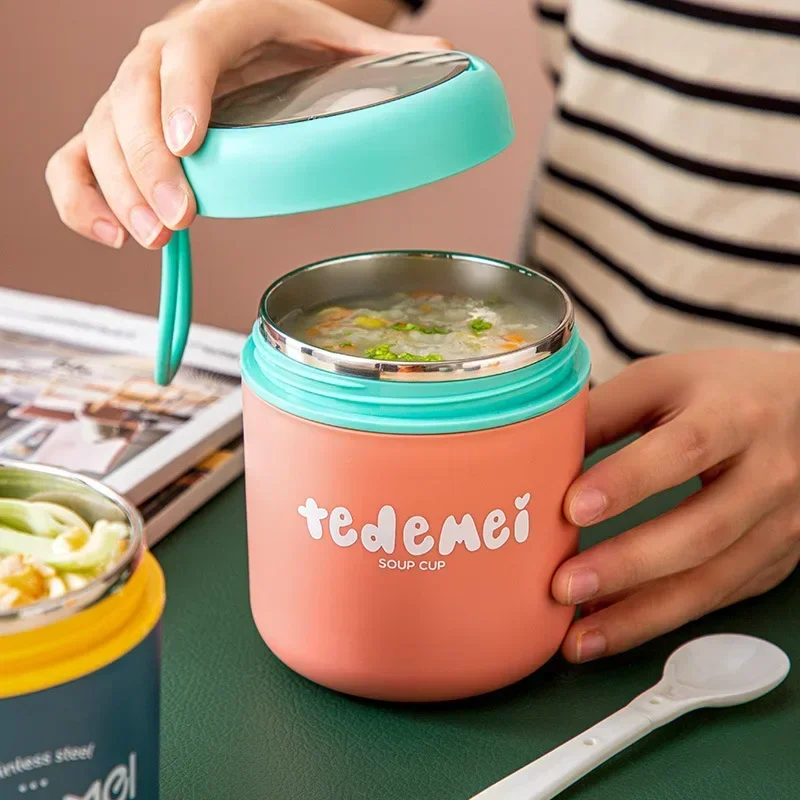 Insulated Soup Insulated Container Cooler Stainless Steel Vacuum Cup Soup  Lunch Box Storage Warmer Food Insulated Jar - AliExpress