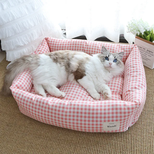 New Four Seasons Universal Pet Nests Spring and Autumn Square Nests Winter Warm Dog Nests Cat Nests Thickened Small Dog NestsCat 6