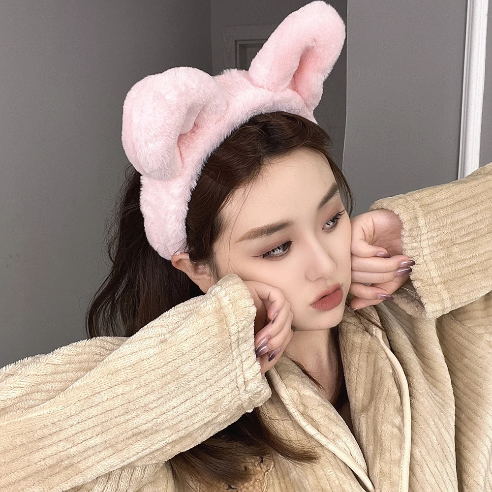 Huachi 2 Packs Cute Cat Spa Headband For Washing Face Makeup Skincare, Animal