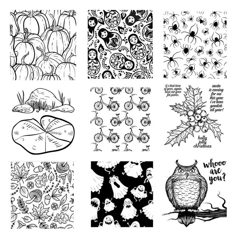 

10x10cm Clear Stamps New Arrival 2022 For Scrapbooking Card Making Halloween Embossing Folders Craft Card Without Cutting Dies