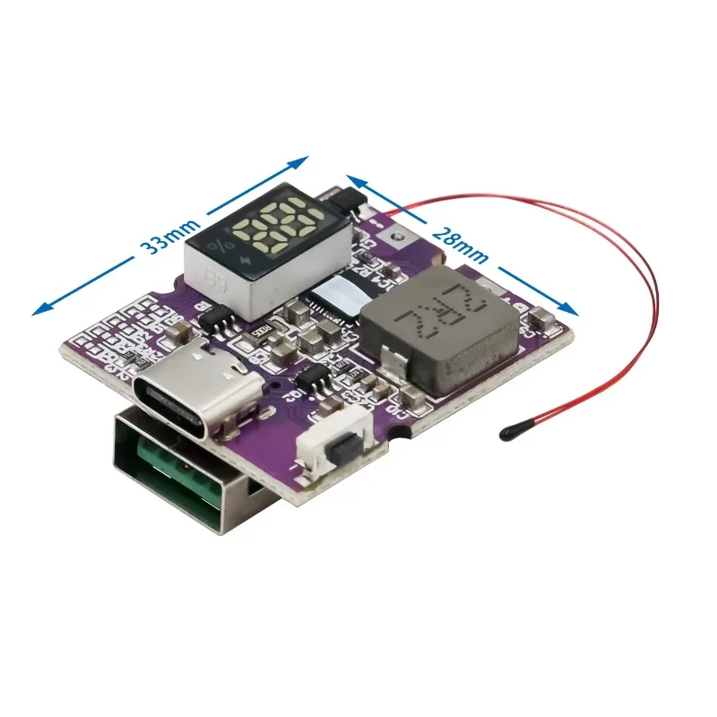22.5W 파워 뱅크 양방향 고속 충전 모바일 전원 모듈 회로 기판(디지털/라이트 타입-C USB 지원 PD/QC3.0 2.0 포함)